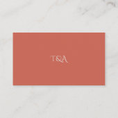 Herfst woestijn Roos Modern Wedding RSVP Kaart (Achterkant)