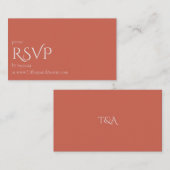 Herfst woestijn Roos Modern Wedding RSVP Kaart (Voorkant / Achterkant)