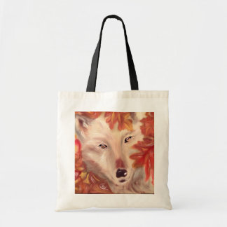 Herfst wolf canvas tas