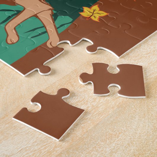 Herfst Wolf Legpuzzel (Zijkant)