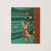 Herfst Wolf Legpuzzel (Verticaal)