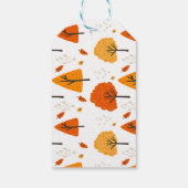 Herfst Woodland Animal Favor Tag Cadeaulabel (Achterkant)