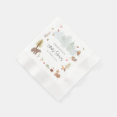 Herfst Woodland Animals Autumn Baby shower Papier Servet (Hoek)