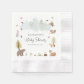 Herfst Woodland Animals Autumn Baby shower Papier Servet (Voorkant)