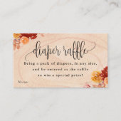 Herfst Woodland Animals Baby Diaper Raffle Ticket (Voorkant)