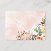 Herfst Woodland Animals Baby shower Diaper Raffle Informatiekaartje (Achterkant)