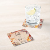 Herfst Woodland Animals Baby shower gepersonalisee Kartonnen Onderzetters (Insitu)