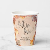 Herfst Woodland Animals Baby shower gepersonalisee Papieren Bekers (Achterkant)