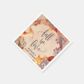 Herfst Woodland Animals Baby shower gepersonalisee Servet (Hoek)