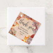 Herfst Woodland Animals Baby shower Hartelijk dank Bedankjes Labels (In situ)