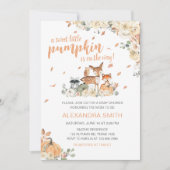 Herfst Woodland Animals Baby shower Kaart (Voorkant)