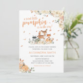 Herfst Woodland Animals Baby shower Kaart (Staand voorkant)