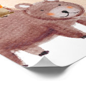 Herfst Woodland Animals Baby shower Welkomstteken Poster (Hoek)