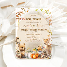 Herfst Woodland Animals Boho Baby shower