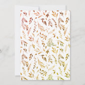 Herfst Woodland Animals Boho Baby shower Kaart (Achterkant)