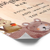 Herfst Woodland Animals Momosa Bar Sign Poster (Hoek)