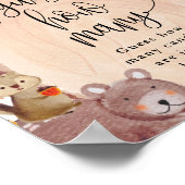 Herfst Woodland Animals raden hoeveel spelbreker Poster (Hoek)