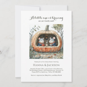 Herfst woodland Baby shower Kaart
