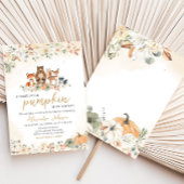 Herfst Woodland Baby shower Kaart