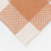 Herfst Woodland Beer Rustic Gingham gepersonalisee Fleece Deken (Hoek)