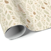 Herfst Woodland Botanical Pattern | Herfstdromen Cadeaupapier (Rol Hoek)
