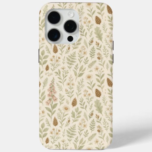 Herfst Woodland Botanical Pattern | Herfstdromen Case-Mate iPhone Case (Achterkant)