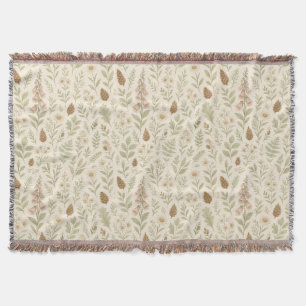 Herfst Woodland Botanical Pattern   Herfstdromen Deken