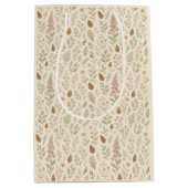 Herfst Woodland Botanical Pattern | Herfstdromen Medium Cadeauzakje (Voorkant)