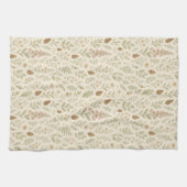 Herfst Woodland Botanical Pattern | Herfstdromen Theedoek (Horizontaal)