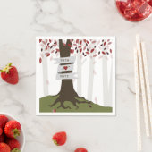 Herfst Woodland bruiloft servetten - rode bladeren (Insitu)