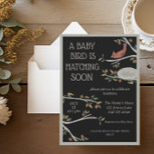 Herfst Woodland Cardinal Nest Baby shower Kaart