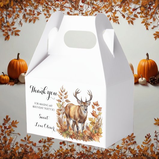 Herfst Woodland Deer Animal Forest Baby shower Bedankdoosjes