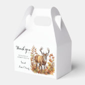 Herfst Woodland Deer Animal Forest Baby shower Bedankdoosjes (Achterkant)