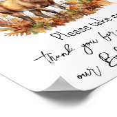 Herfst Woodland Deer Animal Forest Waterverf Favor Poster (Hoek)