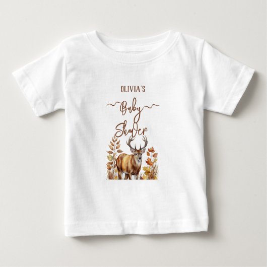 Herfst Woodland Deer Baby shower Ballon (Voorkant)