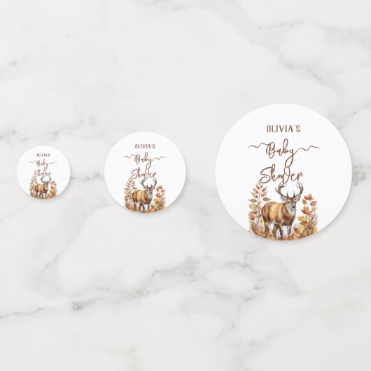 Herfst Woodland Deer Baby shower Ballon Confetti (Voorkanten)