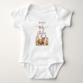 Herfst Woodland Deer Baby shower Ballon Romper