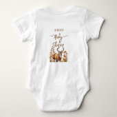 Herfst Woodland Deer Baby shower Ballon Romper (Achterkant)