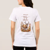 Herfst Woodland Deer Baby shower Ballon Tri-Blend Shirt (Achterkant)