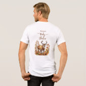 Herfst Woodland Deer Baby shower Ballon Tri-Blend Shirt (Achterkant volledig)