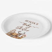 Herfst Woodland Deer Baby shower Papieren Bordje (Gekanteld)