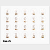 Herfst Woodland Deer Baby shower Ronde Sticker (Vel)