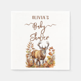 Herfst Woodland Deer Baby shower Servet