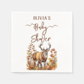 Herfst Woodland Deer Baby shower Servet (Voorkant)