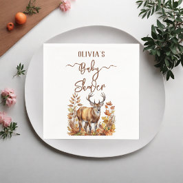 Herfst Woodland Deer Baby shower Servet