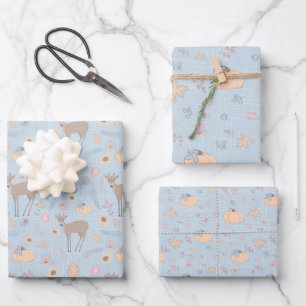 Herfst Woodland Deer Inpakpapier Vel