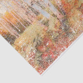 Herfst Woodland Fern Forest Birch Distsed Trees Tissuepapier (Detail)