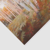 Herfst Woodland Fern Forest Birch Trees Art Tissuepapier (Detail)