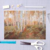 Herfst Woodland Fern Forest Birch Trees Art Tissuepapier (Craft)