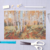 Herfst Woodland Fern Forest Birch Trees Tissuepapier (Craft)